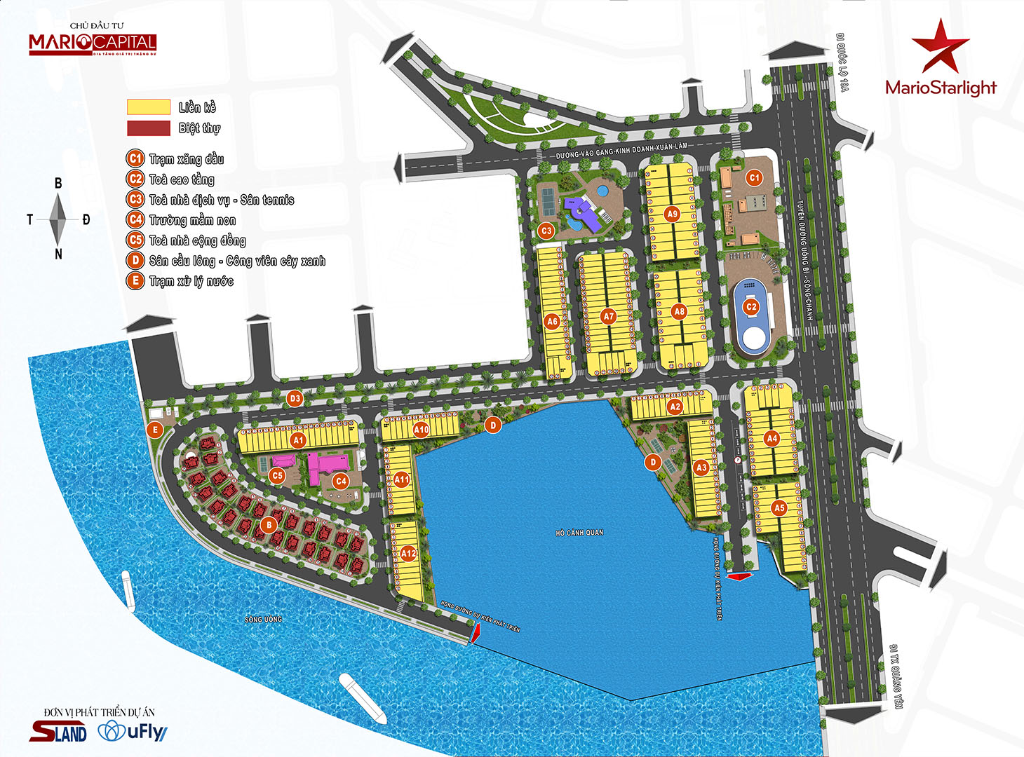 mặt bằng dự án mario starlight uông bí