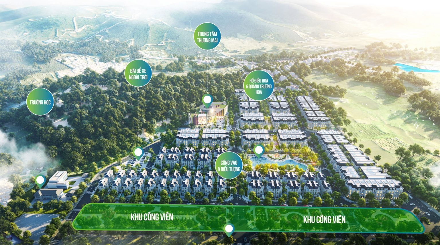 tiện ích dự án phương đông green valley lương sơn hòa bình