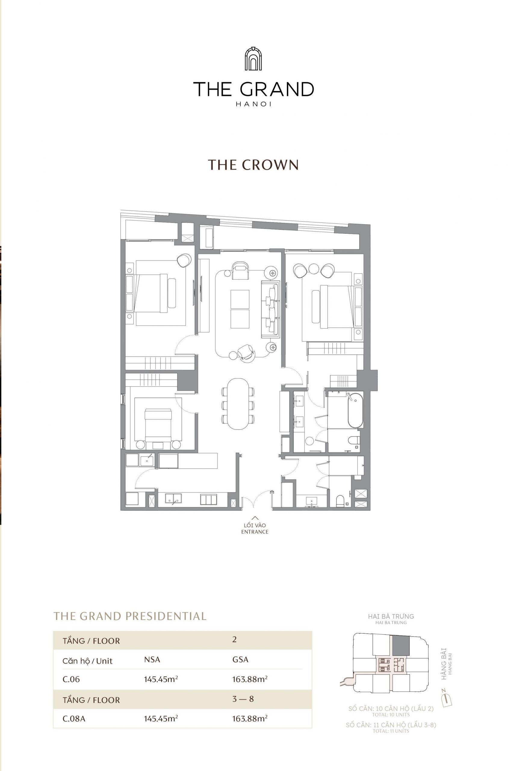 thiết kế căn hộ the crown 10