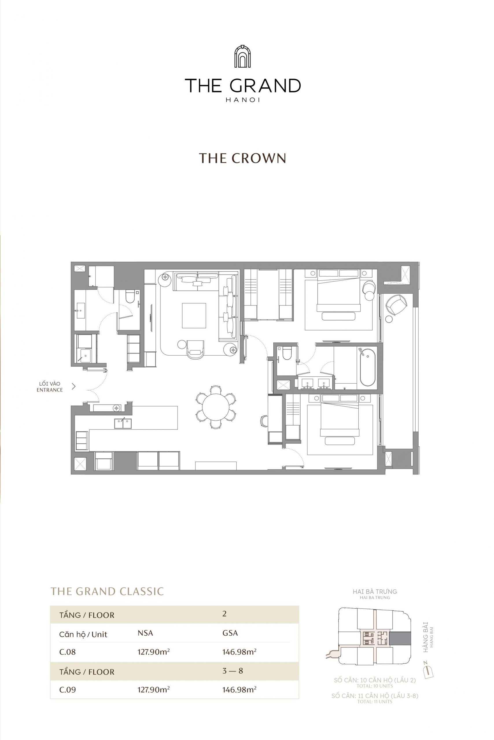 thiết kế căn hộ the crown 11