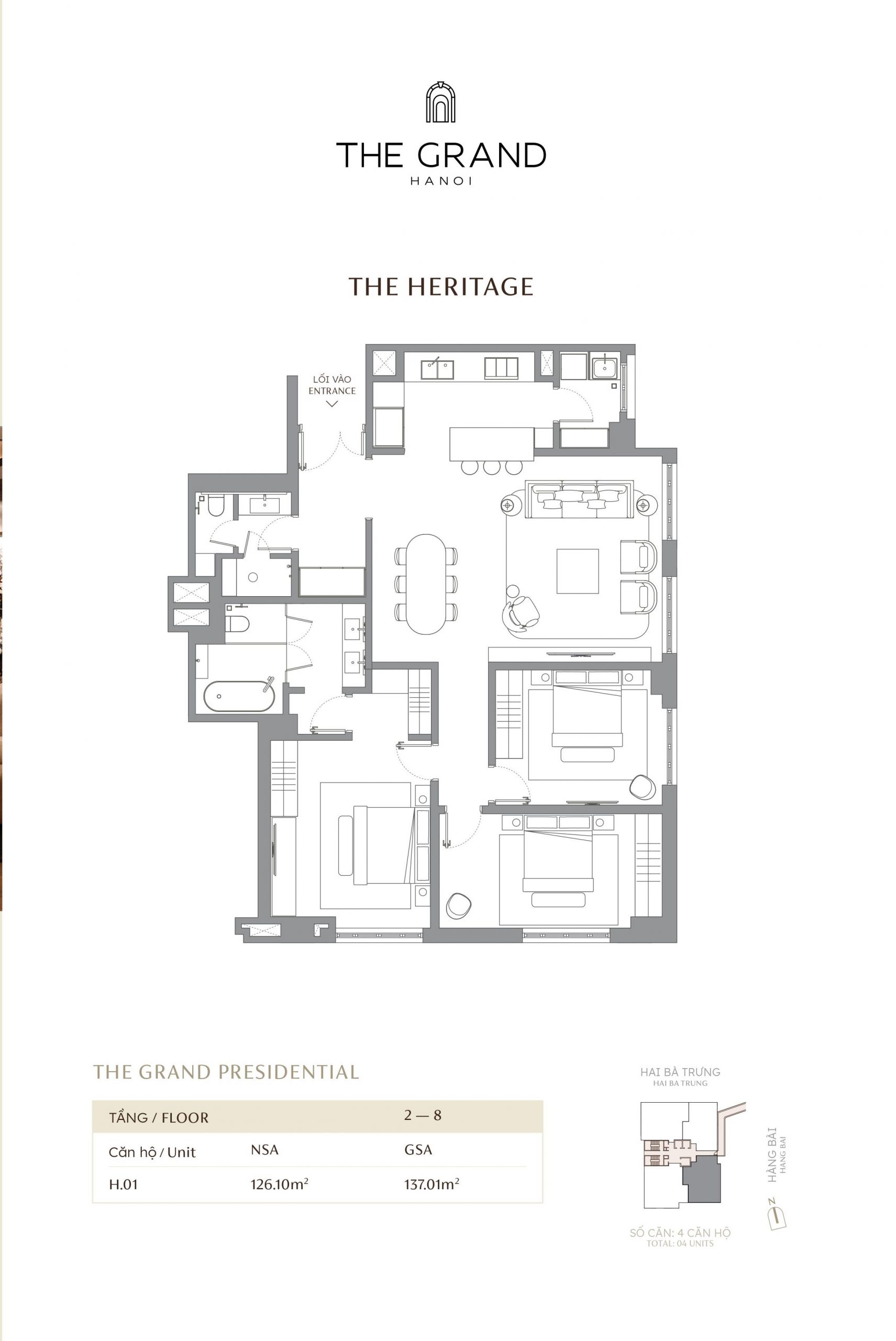 thiết kế căn hộ the heritage 1
