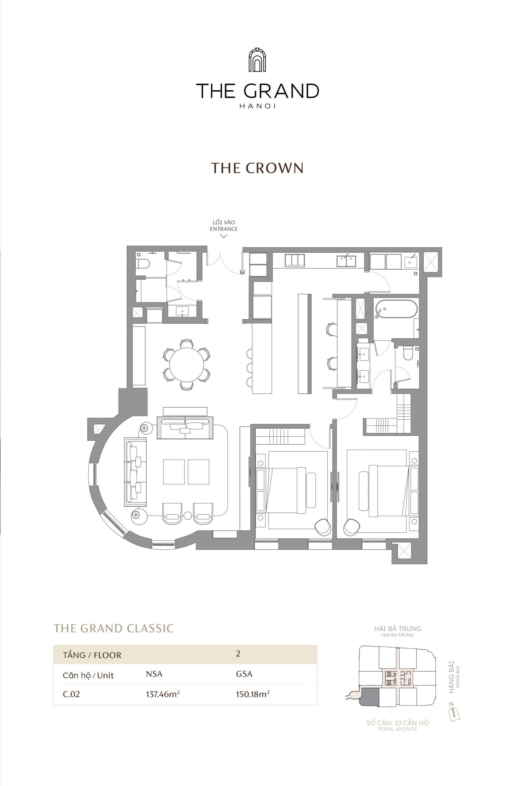 thiết kế căn hộ the crown 2