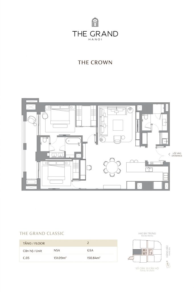 thiết kế căn hộ the crown 3