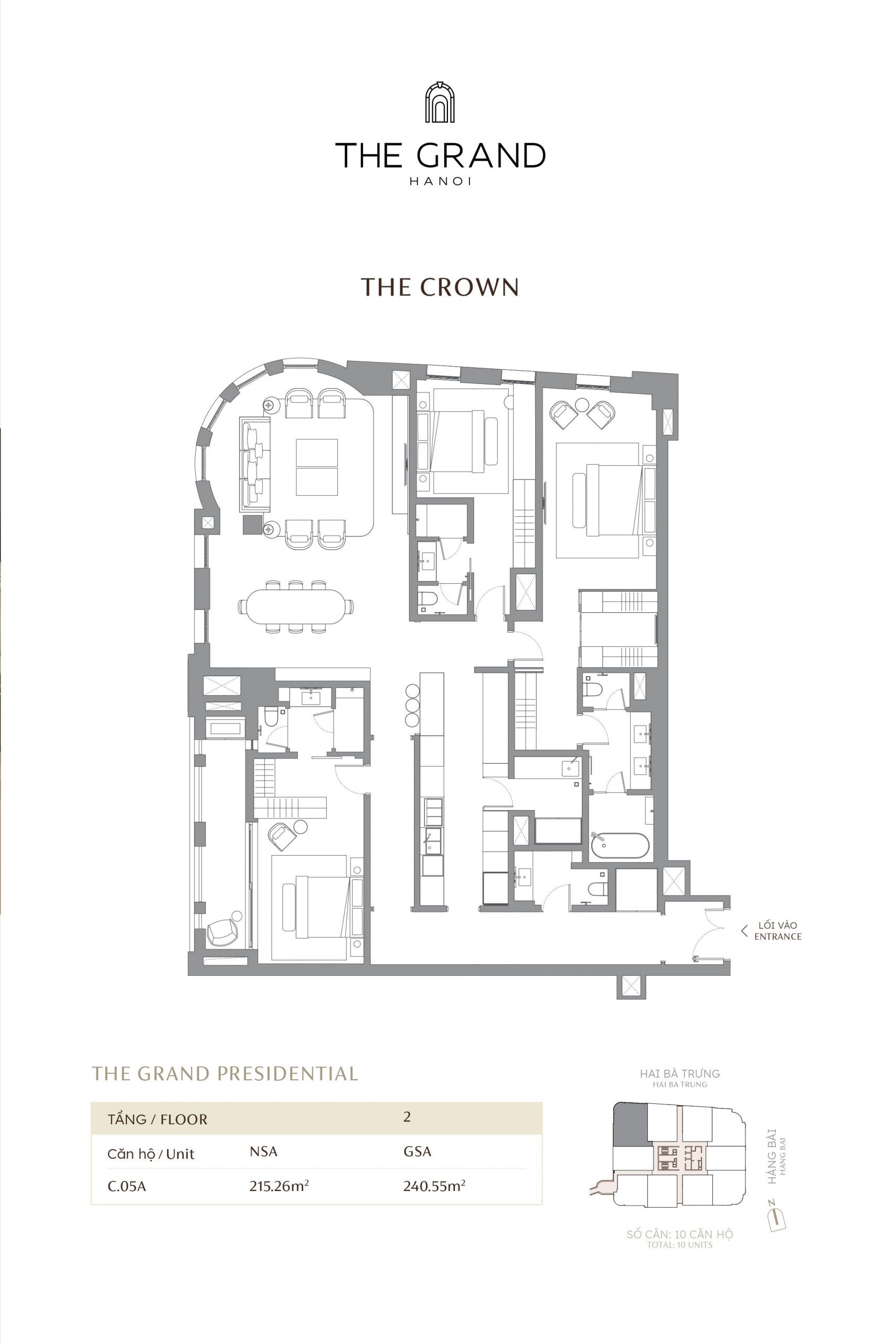 thiết kế căn hộ the crown 6