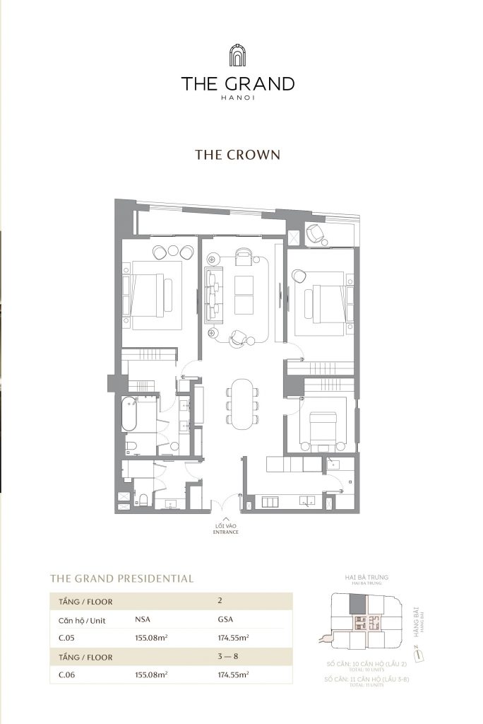 thiết kế căn hộ the crown 8