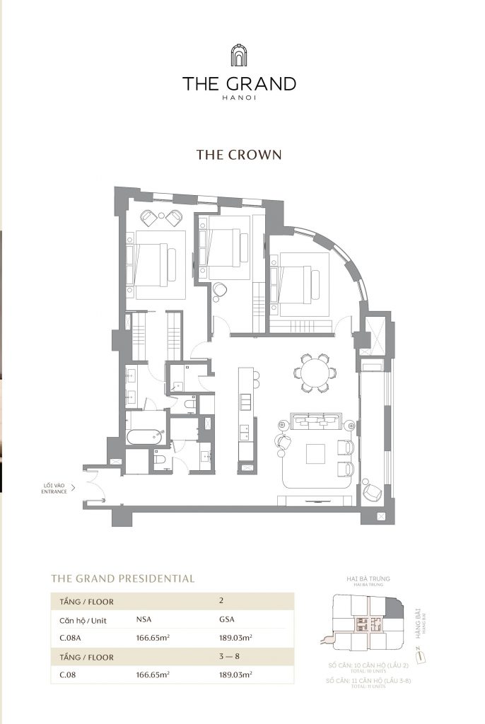 thiết kế căn hộ the crown 9