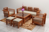 Bàn ghế gỗ cho không gian phòng khách thêm sang trọng