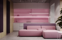 Thiết kế căn hộ độc lạ với nội thất màu tím, hồng