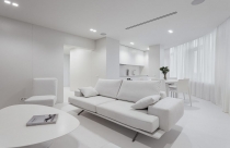 Sự tinh tế trong không gian với nội thất hoàn toàn màu trắng
