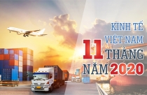 Kinh tế Việt Nam 11 tháng: Xuất siêu kỷ lục 20,1 tỷ USD, khách quốc tế giảm 76,6%