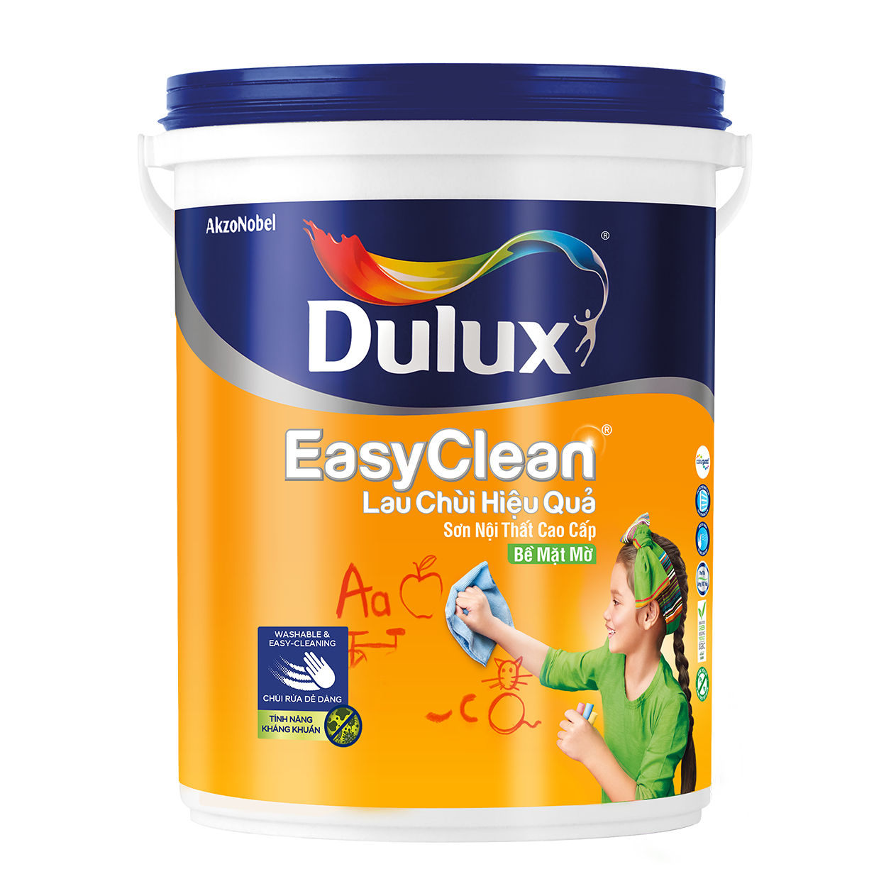 Dulux EasyClean Lau Chùi Hiệu Quả Bề Mặt Mờ
