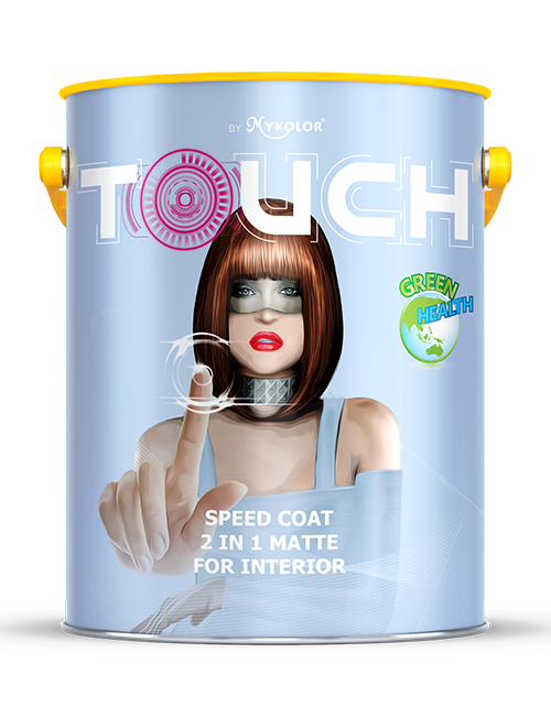                            MYKOLOR TOUCH 
 SPEED COAT 2 IN 1 MATTE 
 FOR INTERIOR
                         -                            SƠN NỘI THẤT CAO CẤP ĐA NĂNG 2 TRONG 1 LÁNG MỊN
            