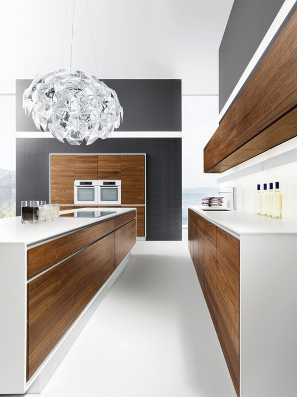 Mẫu thiết kế nhà bếp với phong cách nội thất gỗ giản dị mà sang trọng